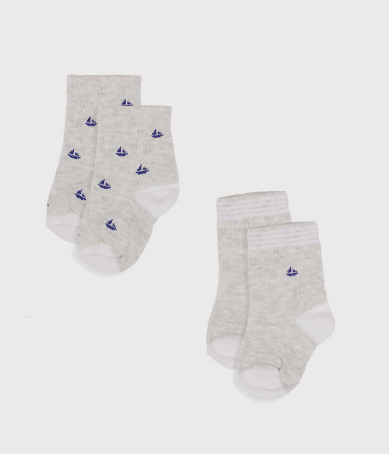 Pack of 2 pairs of baby socks multicolor