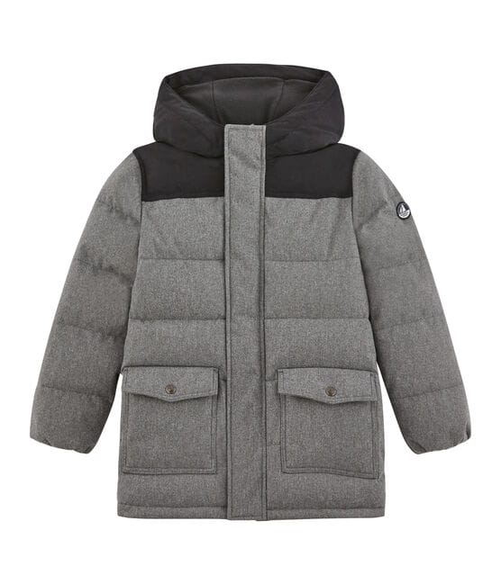 Boy's parka in water resistant flannel SUBWAY CHINE | Petit Bateau