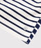 Girls' Long-sleeved Jersey T-shirt MARSHMALLOW white/SMOKING blue
