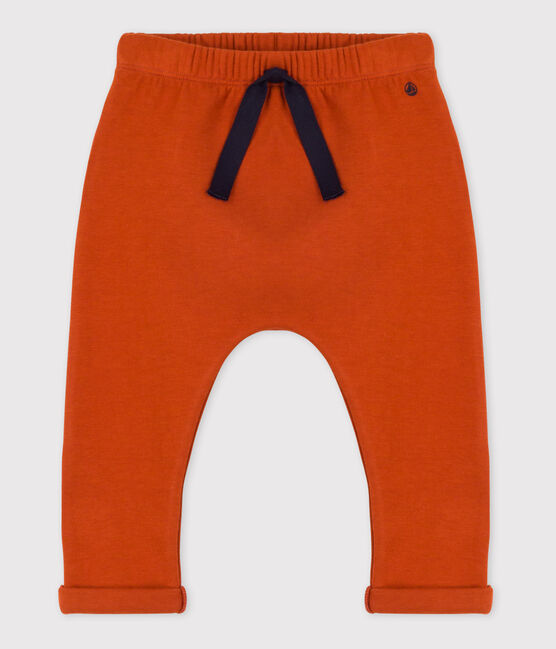 Babies' Thick Jersey Trousers RUSTY brown
