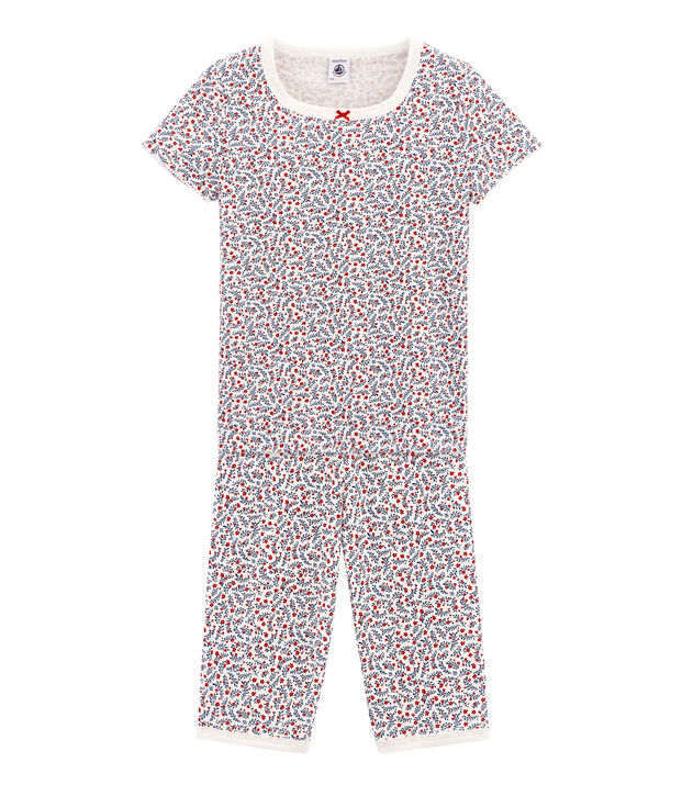 Girls' short Pyjamas white/multicolor
