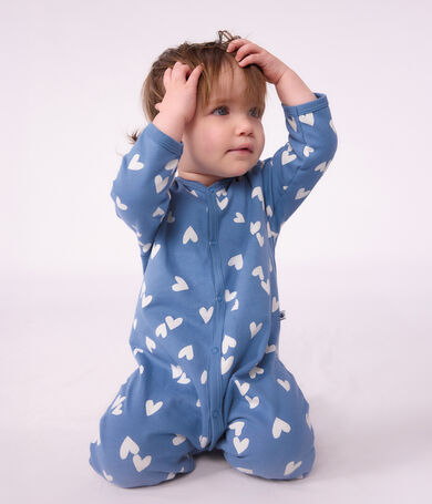 Babies' heart-print fleece pyjamas