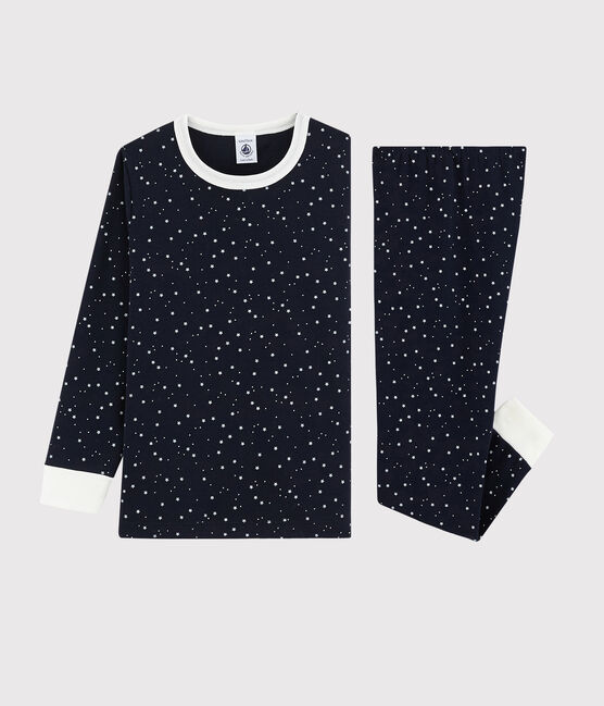 Unisex Starry Ribbed Pyjamas SMOKING blue/MARSHMALLOW white