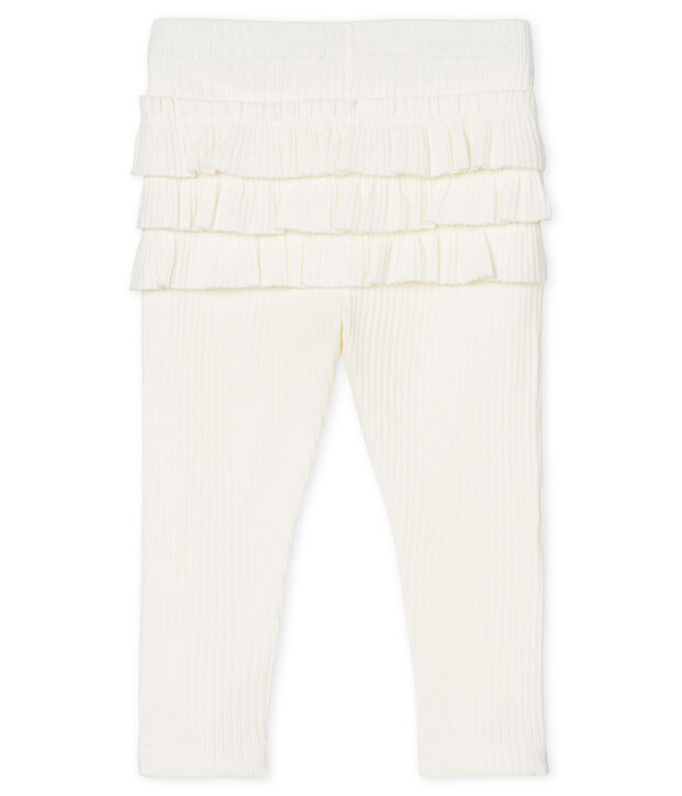 Baby Girls' Ruffled Leggings white