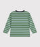 Boys' long-sleeved T-shirt in fine jersey PALMERAIE green/PAUL