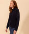 Women's Fisherman's RIb Cotton Pullover SMOKING blue