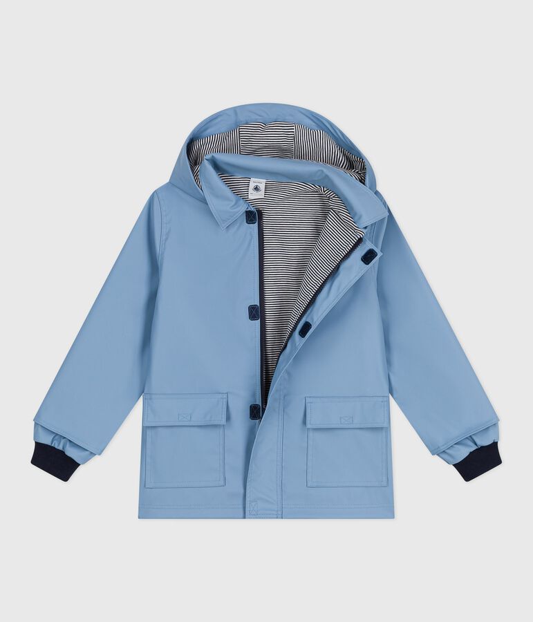Unisex Iconic Waxed Child's Coat blue