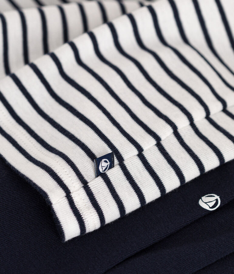 Babies' Cotton Dress and Leggings Set white/blue