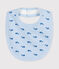 Newborn's printed cotton bib TOUDOU blue/ALASKA