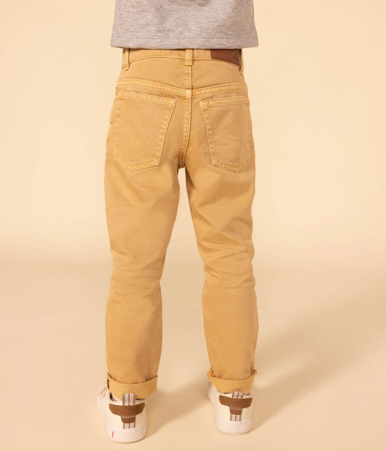 Boys' denim trousers beige