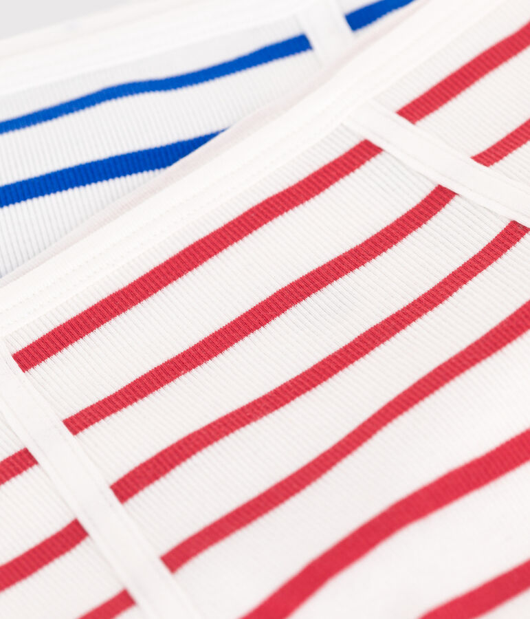 Women's high-waisted striped cotton pants - 2-Pack multicolor