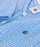 Babies' stripy cotton pyjama suit DELPHINIUM /MARSHMALLOW