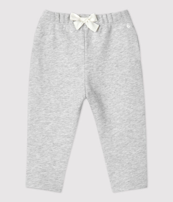 Babies' Organic Fleece Trousers BELUGA CHINE grey