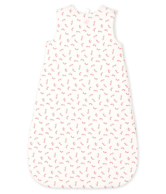 Babies' Rib Knit Sleeping Bag MARSHMALLOW white/GROSEILLER pink