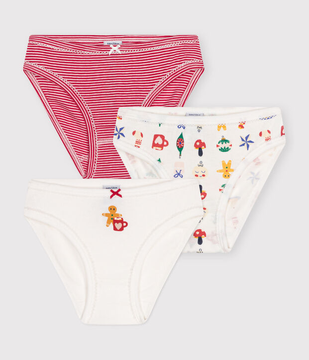 Children's cotton Christmas knickers - 3-pack multicolor