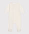 Babies' velour pyjamas MARSHMALLOW white/GRIS grey
