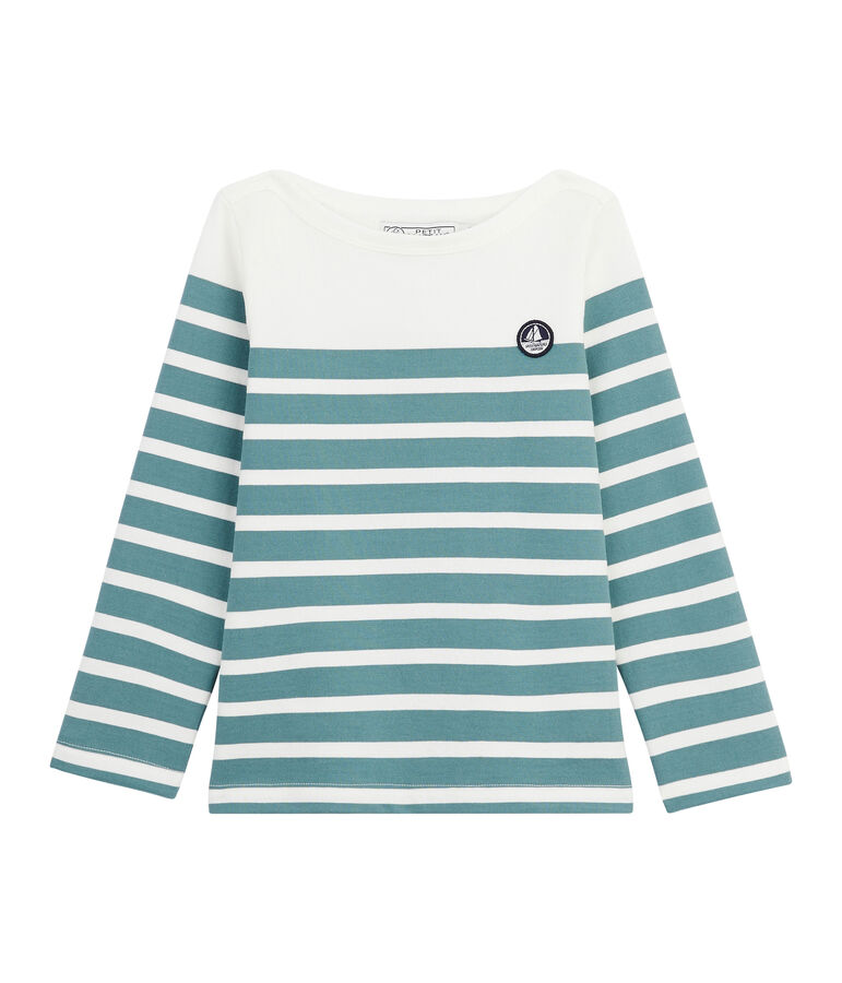 Children's Jersey Breton Top white/green