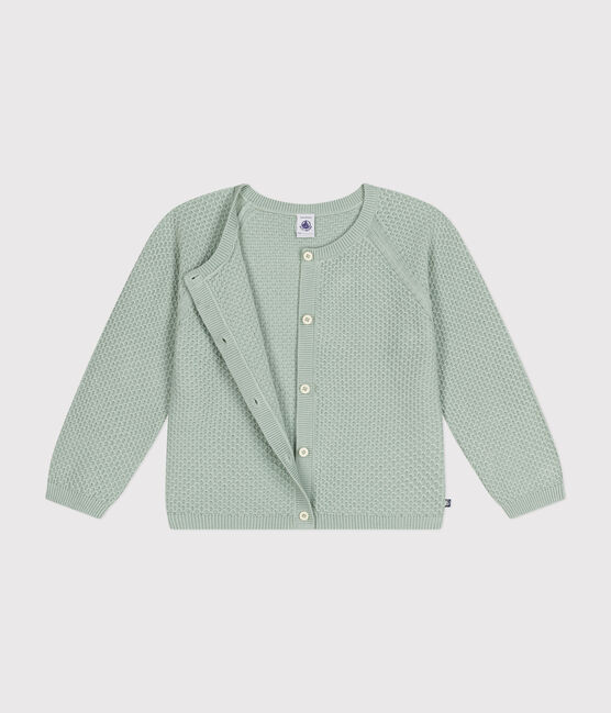 Girls' Cotton Cardigan HERBIER green