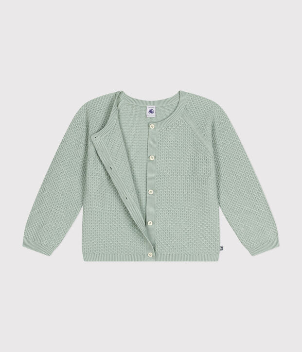 Girls' Cotton Cardigan green