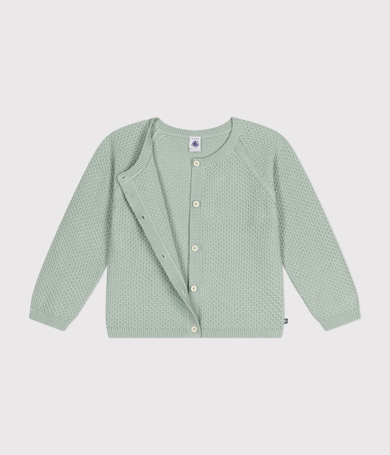 Girls' Cotton Cardigan green