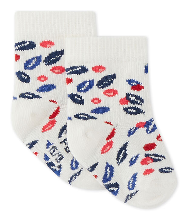 Baby girl's print socks white/multicolor