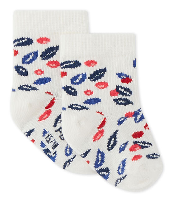 Baby girl's print socks MARSHMALLOW white/MULTICO white