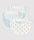 Baby Girls' Ribbed Bibs - 3-Piece Set