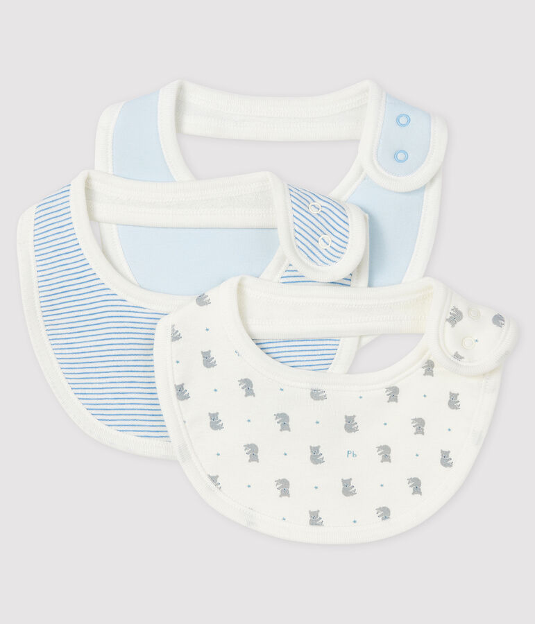Baby Girls' Ribbed Bibs - 3-Piece Set multicolor