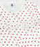 Girls' Red Spotted Cotton Pyjamas MARSHMALLOW white/PEPS red