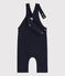 Babies' Long Thick Jersey Dungarees SMOKING blue