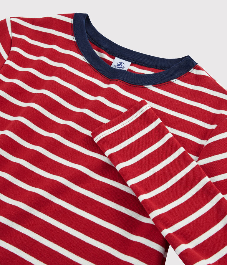 Women's iconic round neck T-shirt TERKUIT red/MARSHMALLOW white