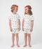 Children's short mask print cotton fancy dress pyjamas white/multicolor