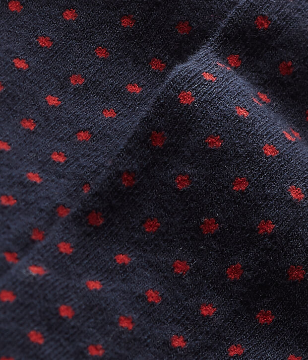 Girl's polka dot tights blue/red