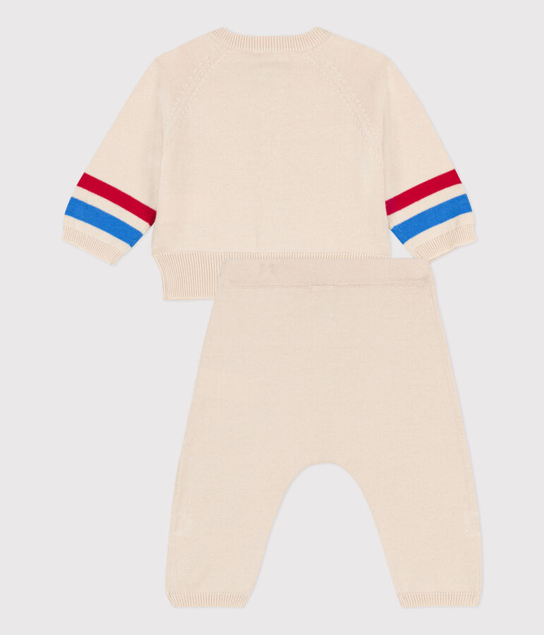 Babies' Knit Three-Piece Ecru/multicolor