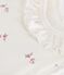 Babies' 1.5 TOG floral-print cotton sleeping bag MARSHMALLOW white/MULTICO white