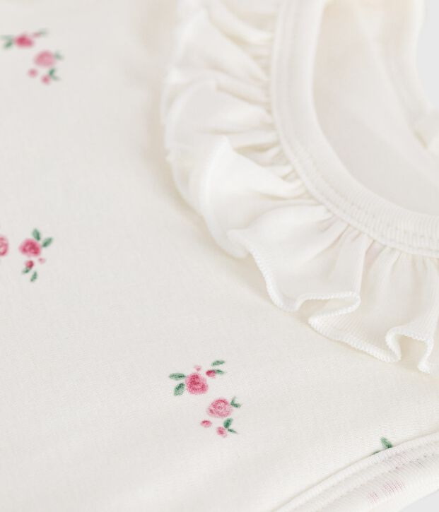 Babies' 1.5 TOG floral-print cotton sleeping bag white/multicolor