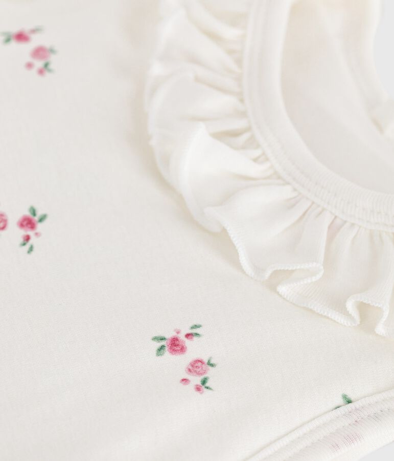 Babies' 1.5 TOG floral-print cotton sleeping bag white/multicolor