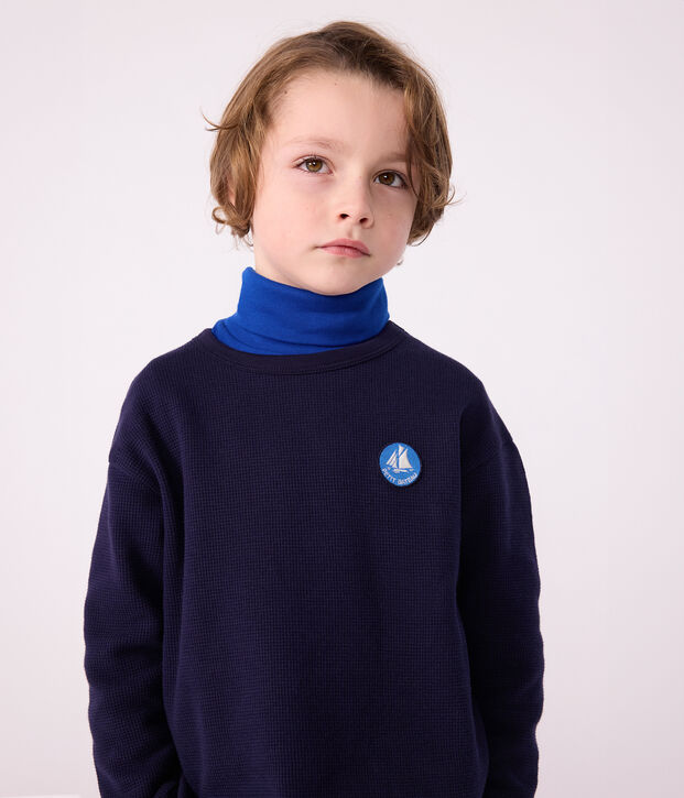 Children's long-sleeved plain cotton T-shirt SOIR
