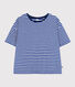 Women's Boxy Striped Cotton Terry T-Shirt
