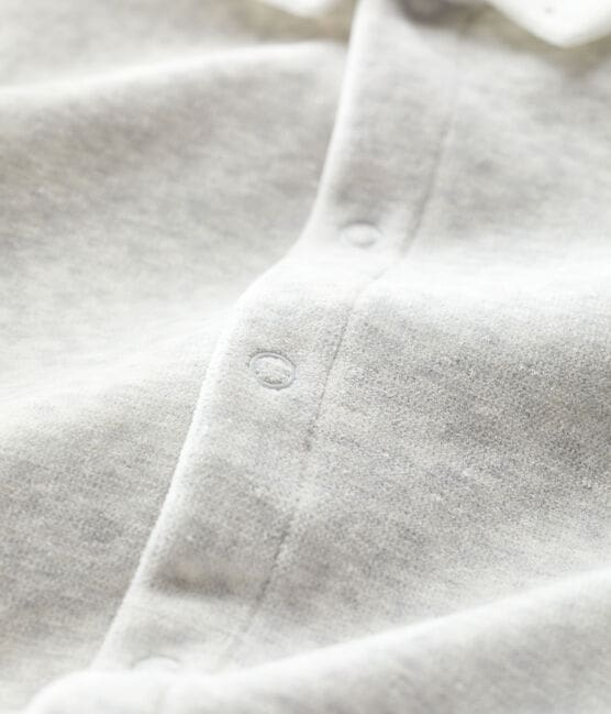 Babies' Organic Cotton Sleepsuit BELUGA CHINE grey