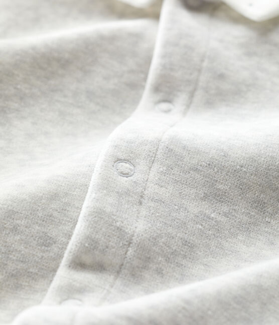 Babies' Organic Cotton Sleepsuit BELUGA CHINE grey