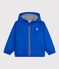 Children's jacket in plain PU PERSE blue