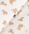 Babies' 3 TOG leopard-print corduroy sleeping bag MARSHMALLOW white/MULTICO white