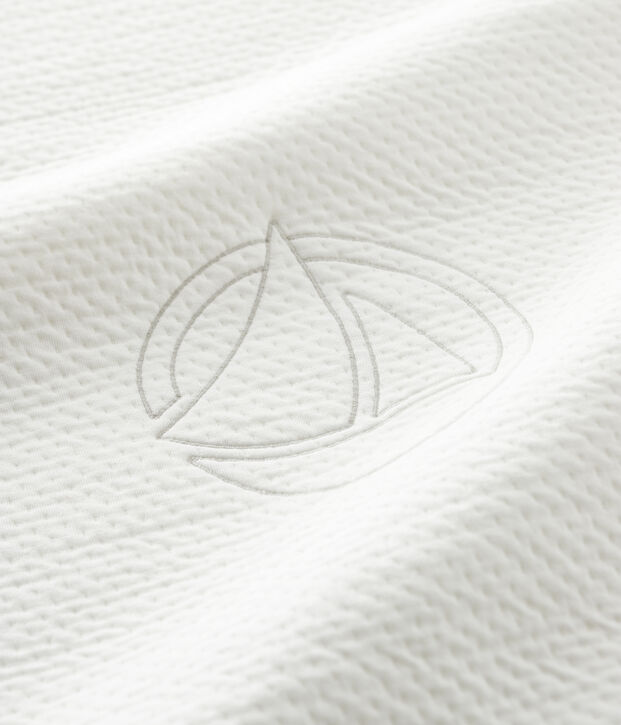 Babies' Organic Cotton Tube Knit Blanket white