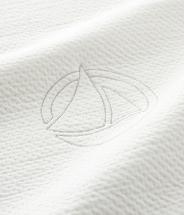 Babies' Organic Cotton Tube Knit Blanket white