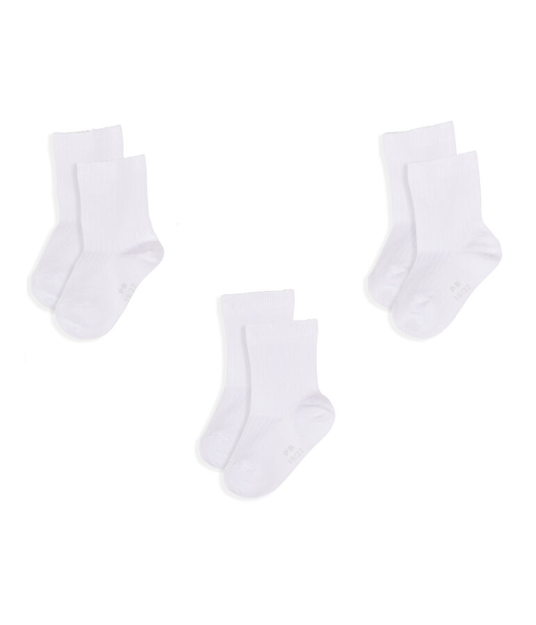 Baby Boys' Socks - 3-Piece Set white