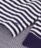 Children's stripy tube knit pyjamas blue/ecru