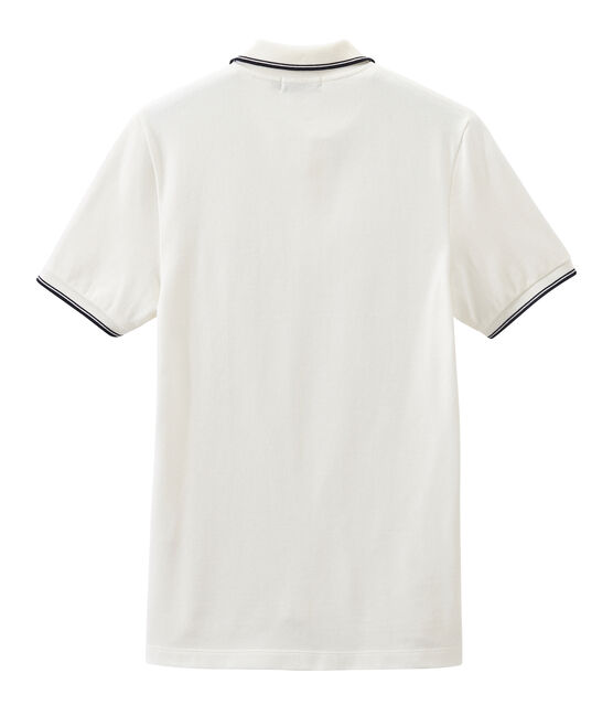 Men's short-sleeved polo shirt MARSHMALLOW white
