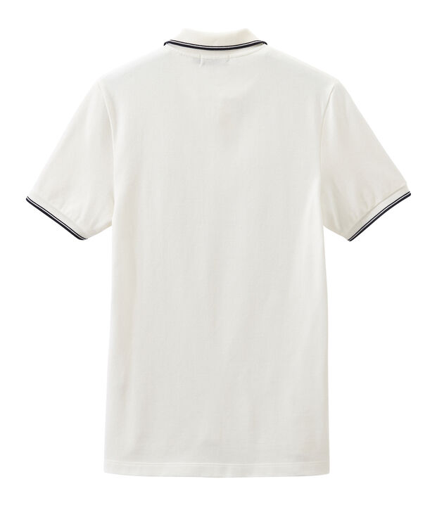 Men's short-sleeved polo shirt white