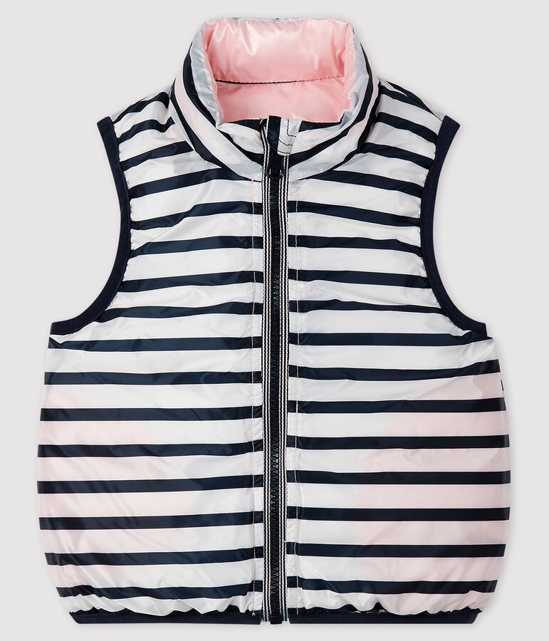 Baby's reversible puffer jacket MINOIS pink